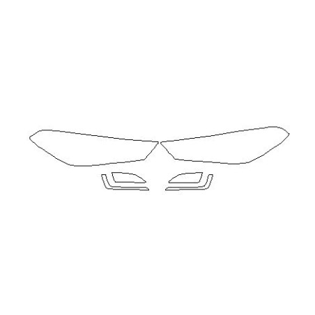 Hyundai Tucson III FL reflektory / światła przednie / halogeny / naklejki / folie ochronne (2018-)