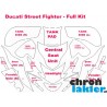 Ducati StreetFighter - naklejki  / folie ochronne - zestaw (bak, owiewka, przedni reflektor, błotnik)