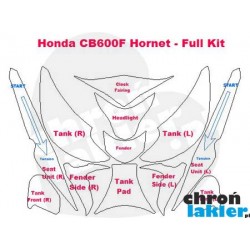 Honda Hornet CB600F naklejki  / folie ochronne - zestaw (bak, owiewka, przedni reflektor / lampa, błotnik)